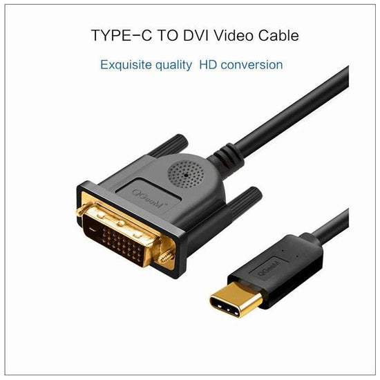 1.8M USB Type C USB-C Thunderbolt 3 to DVI Cable Male to Male Converter
