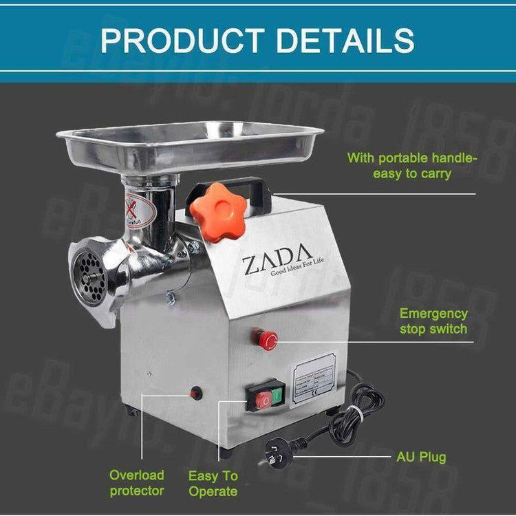 1.63HP Commercial Meat Mincer- Electric Grinder & Sausage Maker Filler 1200W - Magdasmall