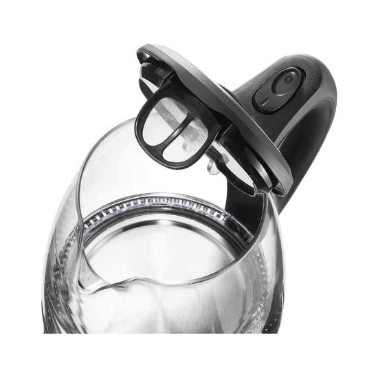 1.7L Electric Glass Kettle LED Blue Light 360 Automatic Cordless Water Boiling Jug - Magdasmall
