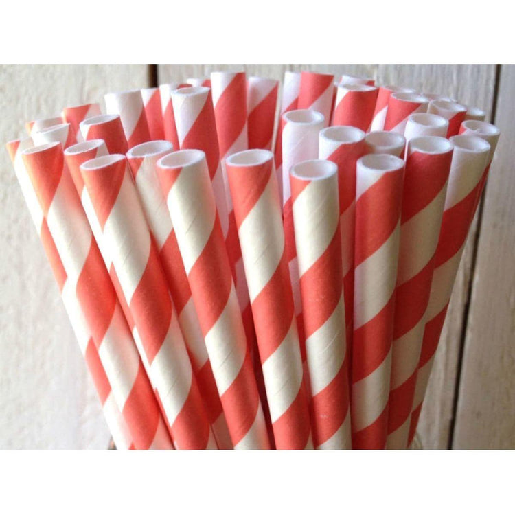1000 Bulk Wholesale Pack Red White Drinking Straws Biodegradable Eco Paper Birthday Party Event Bistro Bar Cafe Take Away - Magdasmall