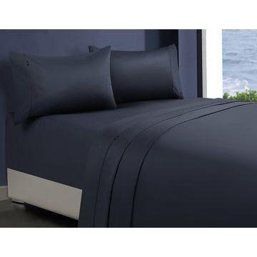 1000tc egyptian cotton 1 fitted sheet and 2 pillowcases double charcoal - Magdasmall