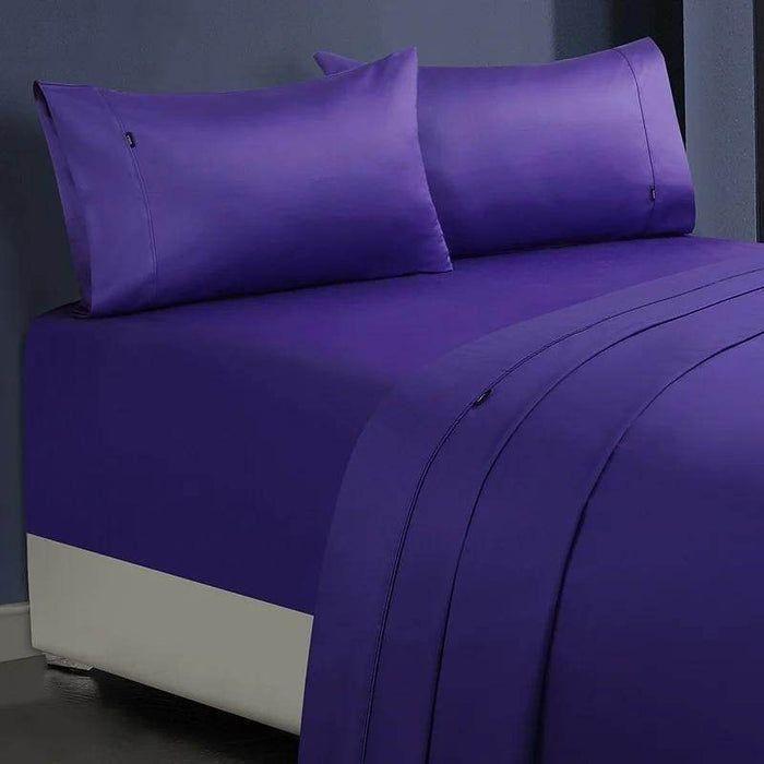1000tc egyptian cotton sheet set 1 single violet - Magdasmall