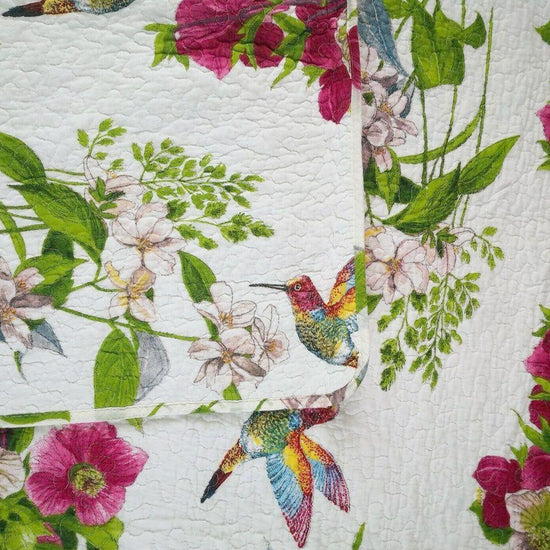 100% Cotton Coverlet Set Hummingbird Multi - Queen - Magdasmall