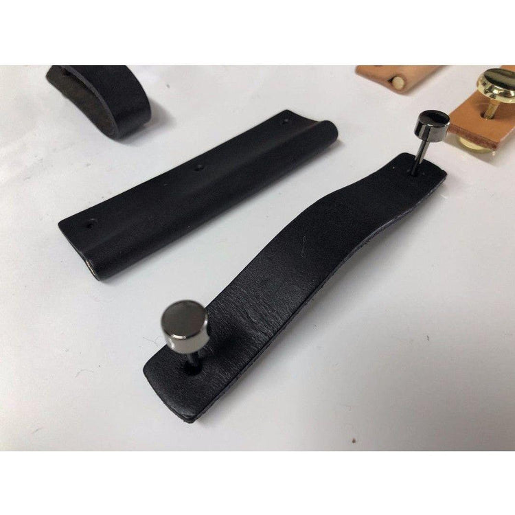 100% Genuine Leather Door Knob Cabinet Kitchen Drawer Handle Pull laundry gold - Magdasmall