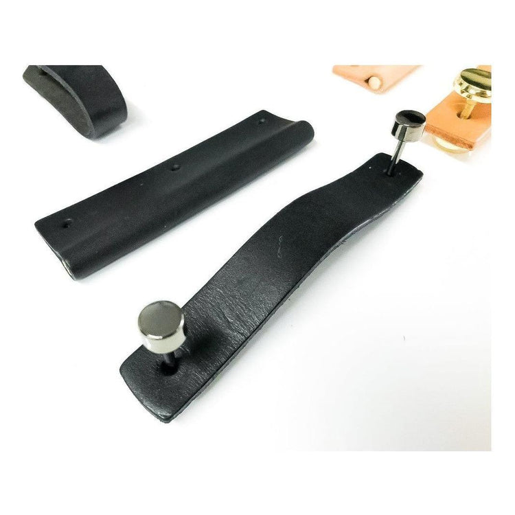 100% Genuine Leather Door Knob Cabinet Kitchen Drawer Handle Pull laundry gold - Magdasmall