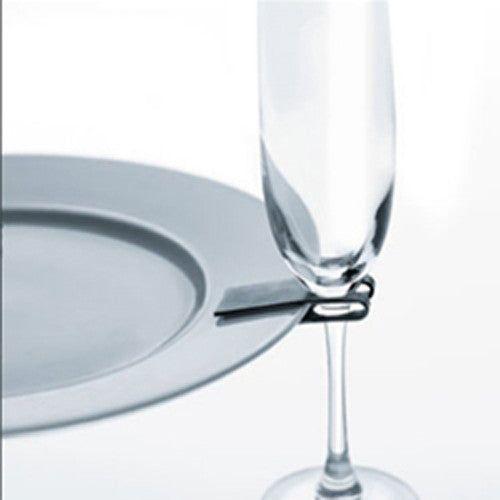 100 Pack Of 75mm White Wine Glass Dinner Lunch Plate Clip Holder - Stand Up Buffet Party - Promotion Merchandise Gift - Magdasmall