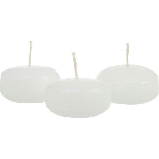 100 Pack of 6 Hour White Floating Candles - 5.8cm diameter - wedding party decoration - Magdasmall