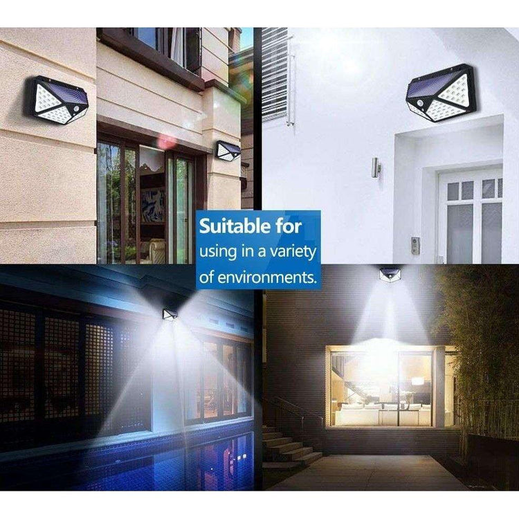 100 Waterproof LED Motion Sensor Solar Security Lights Outdoor (2pack) - Magdasmall