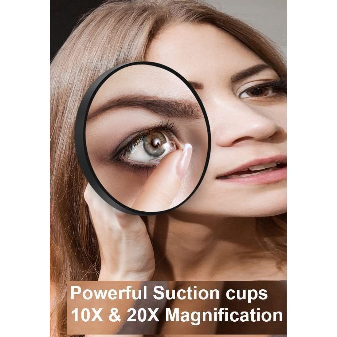 10X Magnifying Mirror and Eyebrow Tweezers Kit for Travel - Magdasmall