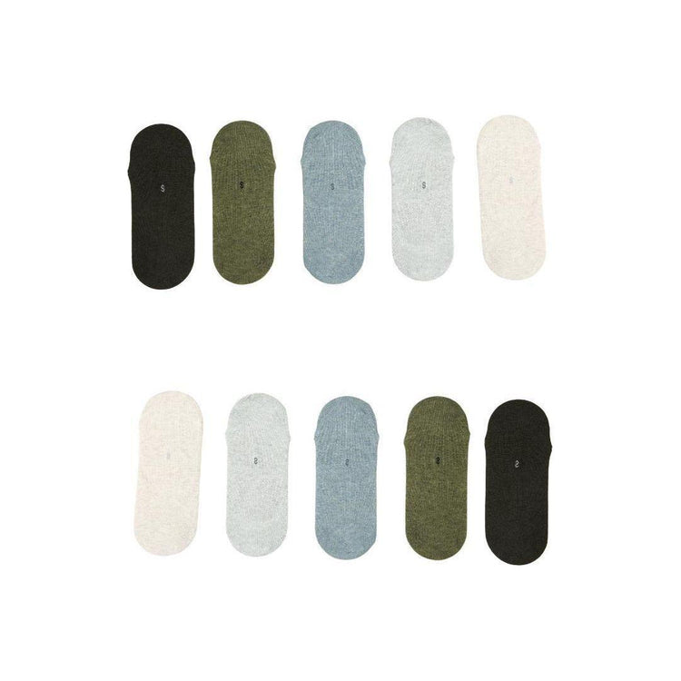 10X Small Daily No Show Sock - MULTI COLOUR 5X Rexy Daily No Show Ankle Socks Small Non-Slip Breath - Magdasmall
