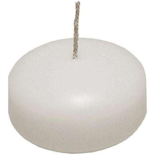 10 Pack of 6 Hour White Floating Candles - 5.8cm diameter - wedding party decoration - Magdasmall