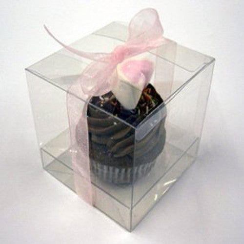 10 Piece Pack -PVC Clear See Through Plastic 15cm Square Cube Box - Large Bomboniere Product Exhibition Gift - Magdasmall