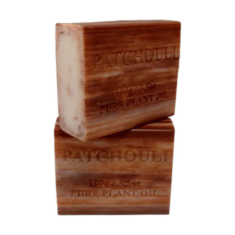 10x 100g Plant Oil Soap Patchouli Scent Pure Natural Vegetable Base Bar - Magdasmall