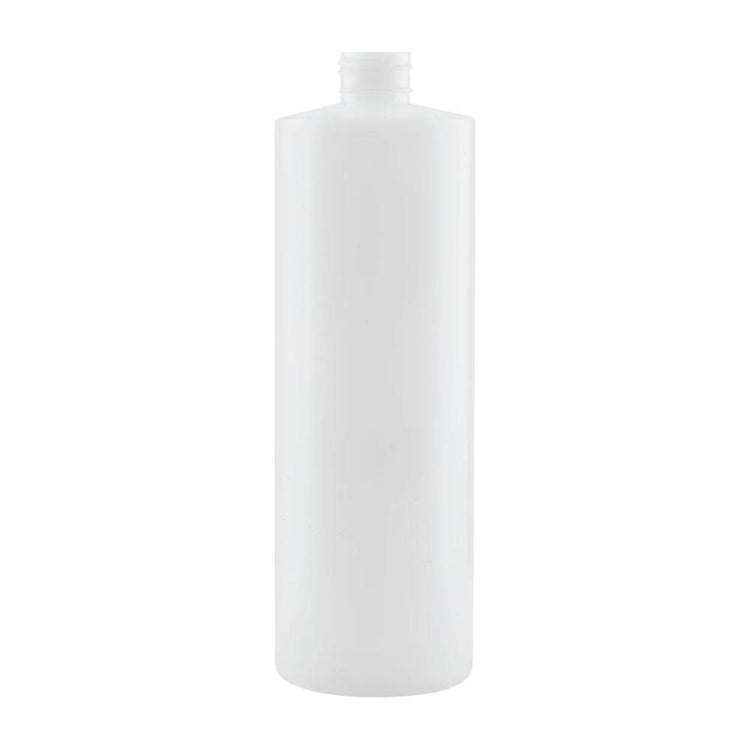 10x 500ml Clear HDPE Round Bottle + 28/410 Caps - Empty Plastic Food Storage - Magdasmall