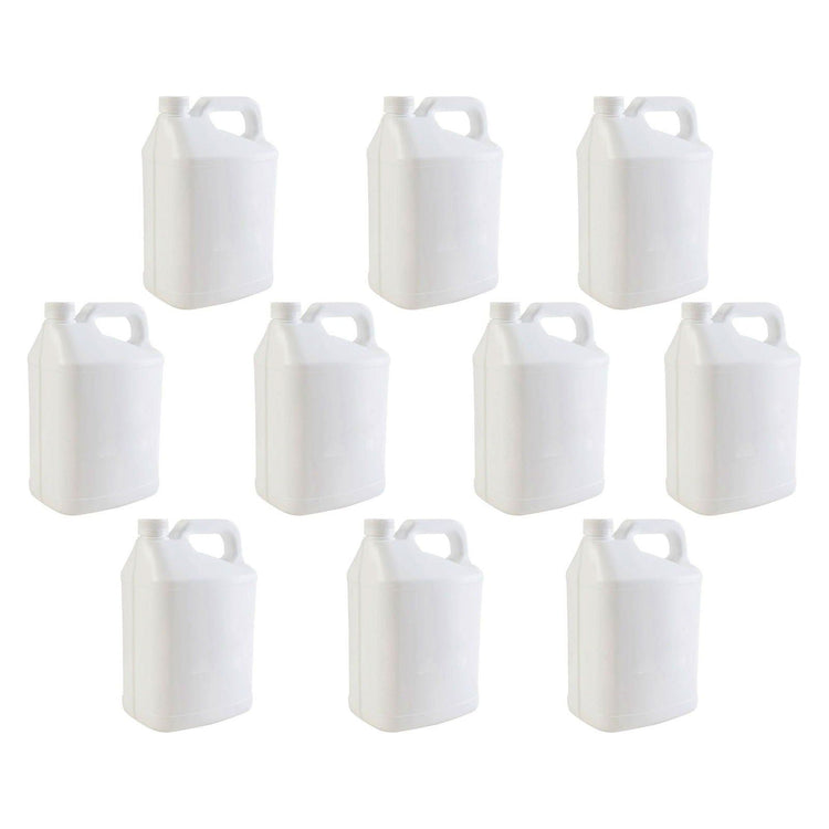 10x 5L White HDPE Plastic Bottles + Tamper Tel Caps - Dangerous Goods Jerry Can - Magdasmall