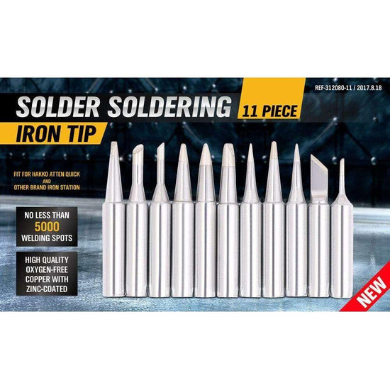 11Pc Soldering Iron Tips Solder Rework Lead Free Hakko Soldering Station AU - Magdasmall