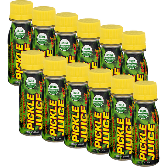 12 x 75ml Pickle Juice Sport Drink for Muscle Cramps Tennis Medvedev (Organic)