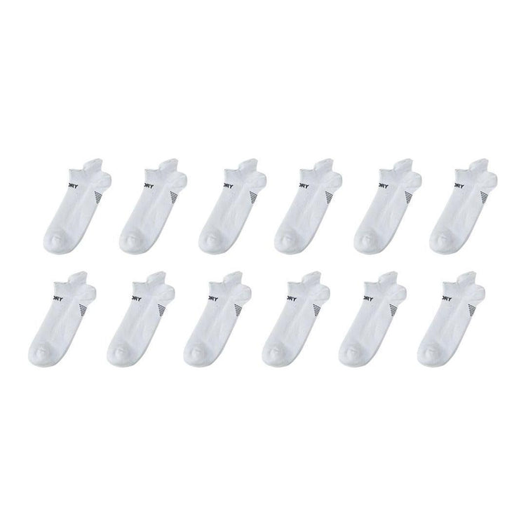 12X Rexy Seamless Sport Sneakers Socks Large Non-Slip Heel Tab WHITE - Magdasmall