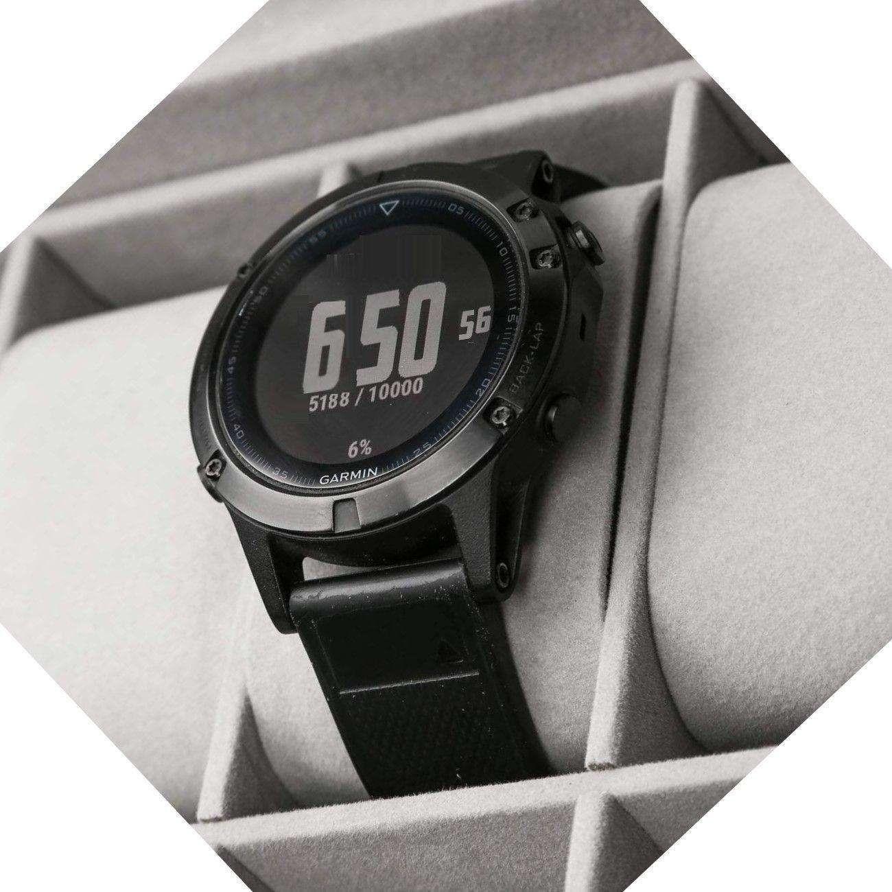 12 Slot PU Leather Lockable Watch and Jewelry Storage Boxes (Black) - Magdasmall