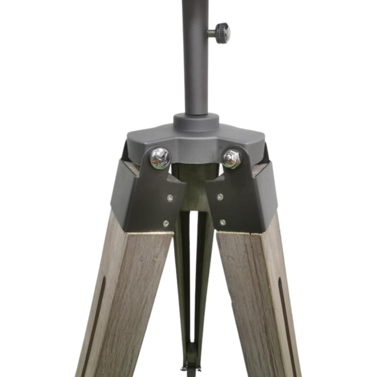 139cm Nautical Tripod Floor Lamp w Steel Grey Lamp Head Searchlight Spot Light Modern - Magdasmall