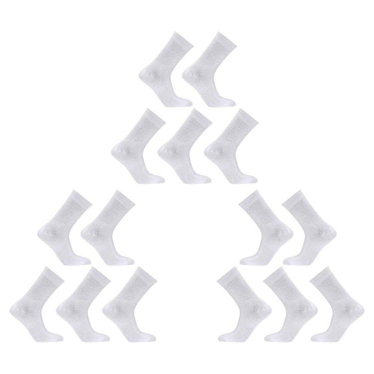 15X Rexy 3D Seamless Crew Socks Medium Slim Breathable WHITE - Magdasmall