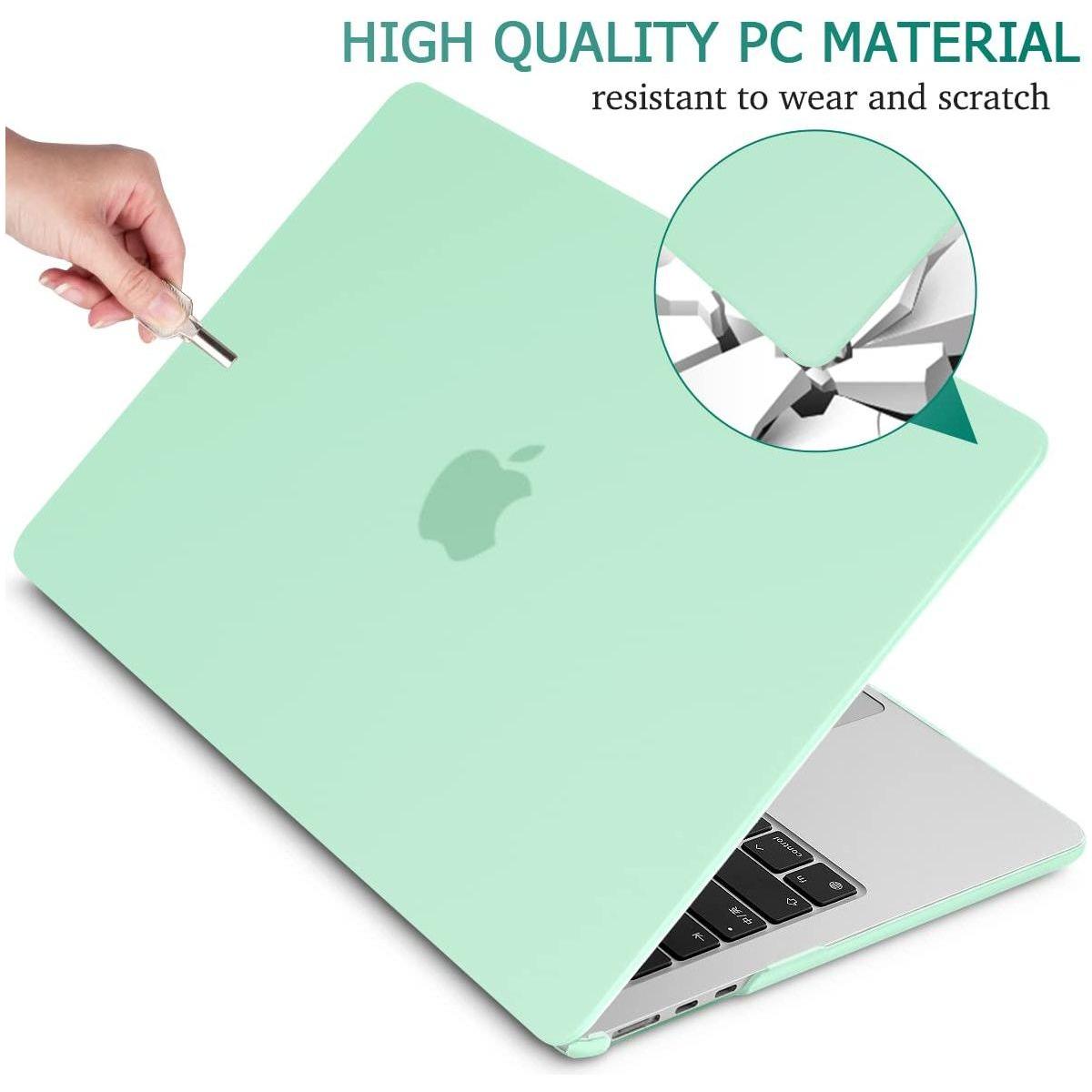 15 inch Air 2023 MacBook Air Matte Case  A2941 M2 Chip Hard Shell Case Keyboard Cover Green - Magdasmall