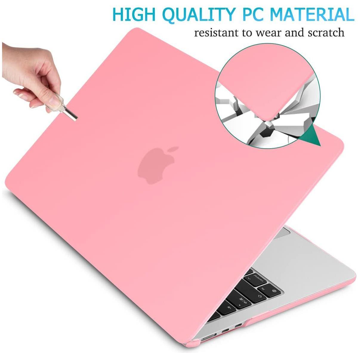 15 inch Air 2023 MacBook Air Matte Case  A2941 M2 Chip Hard Shell Case Keyboard Cover Pink - Magdasmall