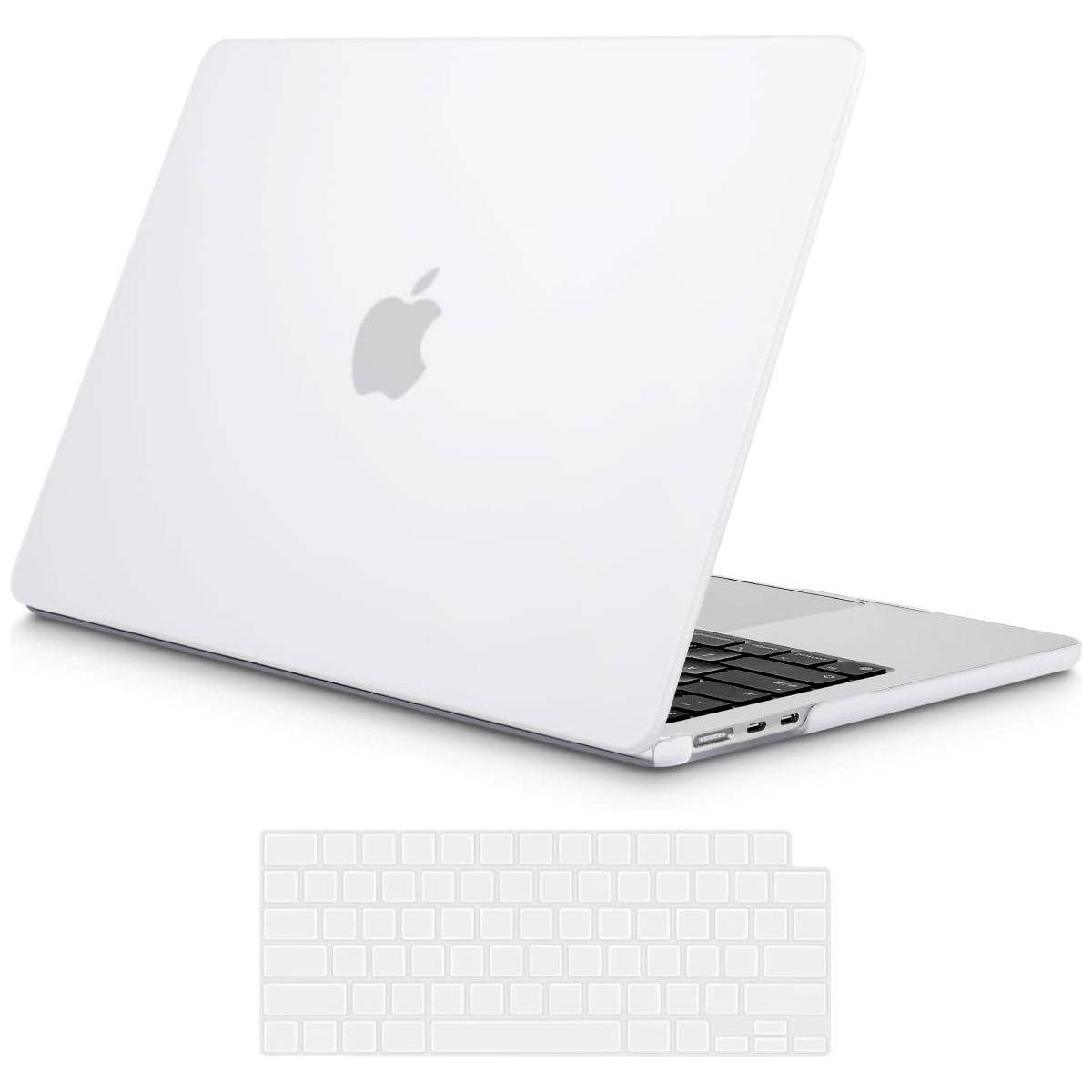 15 inch Air 2023 MacBook Air Matte Case  A2941 M2 Chip Hard Shell Case Keyboard Cover White - Magdasmall