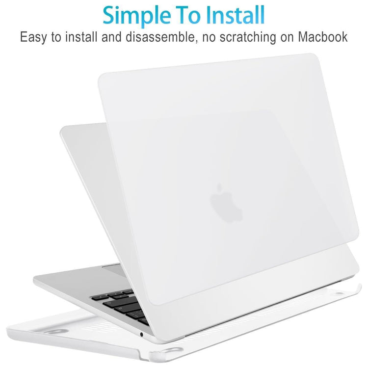 15 inch Air 2023 MacBook Air Matte Case  A2941 M2 Chip Hard Shell Case Keyboard Cover White - Magdasmall
