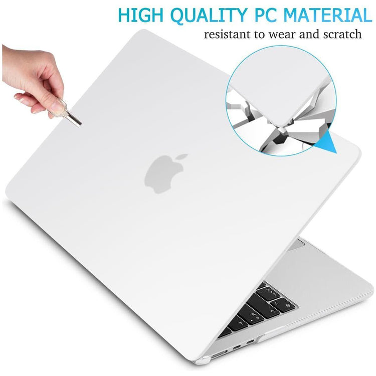 15 inch Air 2023 MacBook Air Matte Case  A2941 M2 Chip Hard Shell Case Keyboard Cover White - Magdasmall
