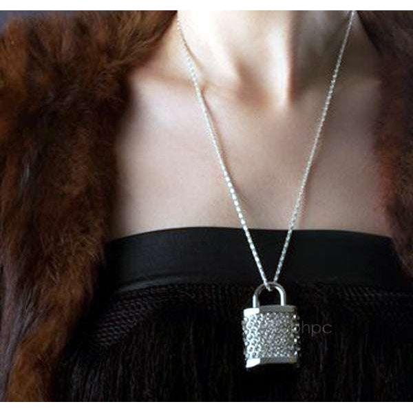 16GB Crystal Lock Pendant USB Flash Drive Pen Stick Memory (Silver) - Magdasmall