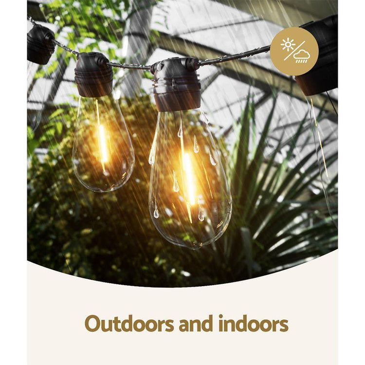 17m Solar Festoon Lights Outdoor LED String Light Christmas Party Decor - Magdasmall