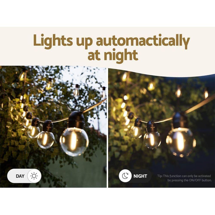 17m Solar Festoon Lights Outdoor LED String Light Christmas Wedding Decor - Magdasmall