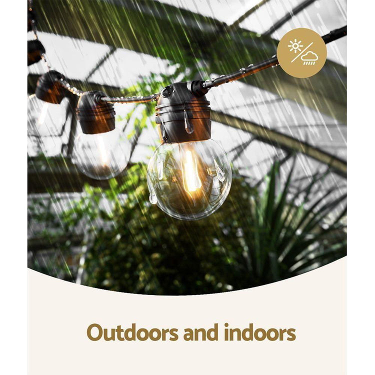 17m Solar Festoon Lights Outdoor LED String Light Christmas Wedding Decor - Magdasmall