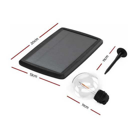 17m Solar Festoon Lights Outdoor LED String Light Wedding Christmas Party - Magdasmall