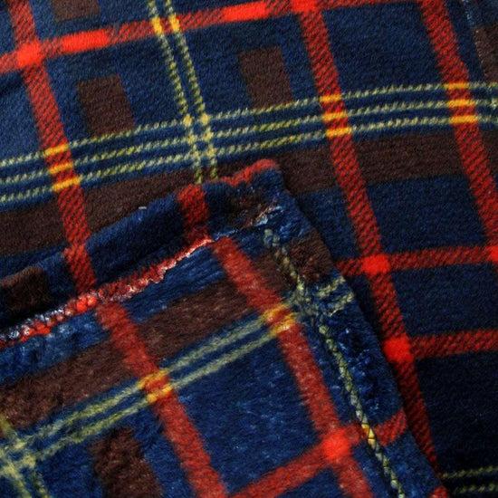 190GSM Fashion Printed Ultra Soft Coral Fleece Throw 127 x 152cm Checkered - Magdasmall