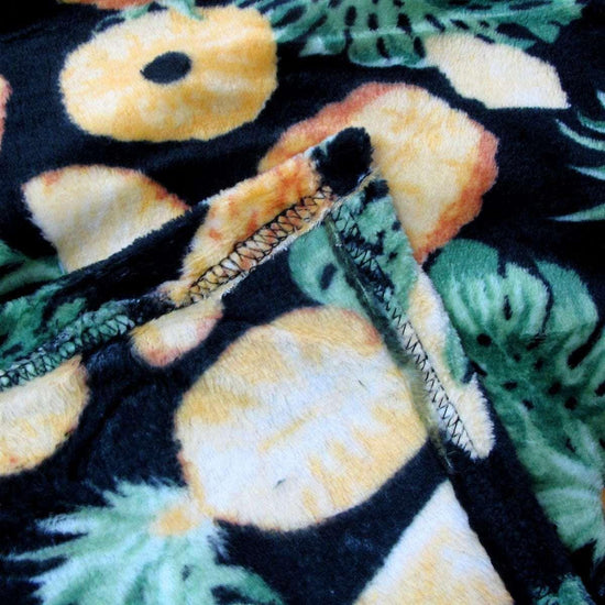 190GSM Fashion Printed Ultra Soft Coral Fleece Throw 127 x 152cm Pineapple - Magdasmall