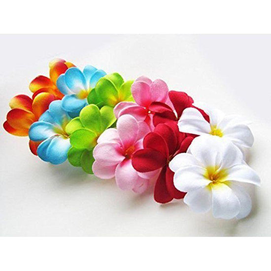 1 Set of 20 LED Tropical Bright Colous Frangipani Flower Battery String Lights Christmas Gift Home Wedding Party Decoration Outdoor Table Centrepiece - Magdasmall