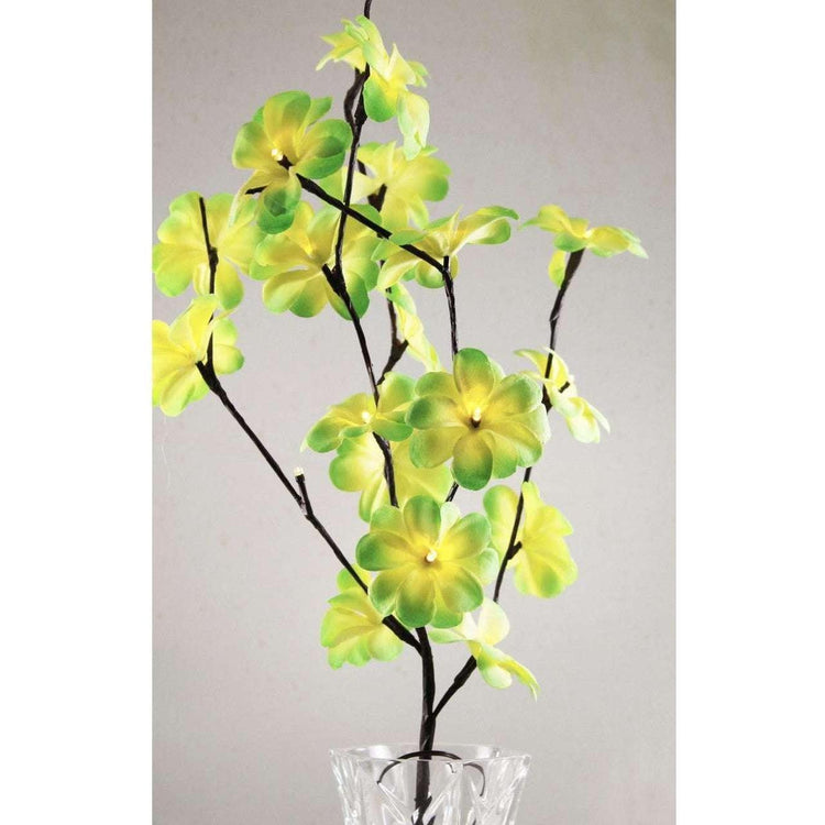 1 Set of 50cm H 20 LED Green Frangipani Tree Branch Stem Fairy Light Wedding Event Party Function Table Vase Centrepiece Tropical Decoration - Magdasmall