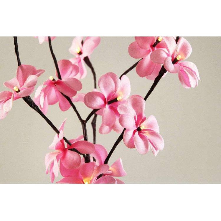 1 Set of 50cm H 20 LED Pink Frangipani Tree Branch Stem Fairy Light Wedding Event Party Function Table Vase Centrepiece Decoration Girl Bedroom - Magdasmall