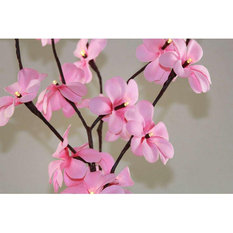 1 Set of 50cm H 20 LED Pink Frangipani Tree Branch Stem Fairy Light Wedding Event Party Function Table Vase Centrepiece Decoration Girl Bedroom - Magdasmall