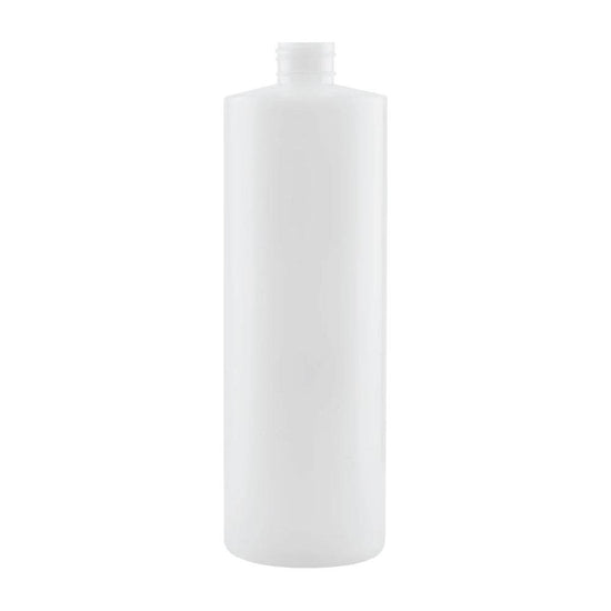 1x 500ml Clear HDPE Round Bottle + 28/410 Caps - Empty Plastic Food Storage - Magdasmall