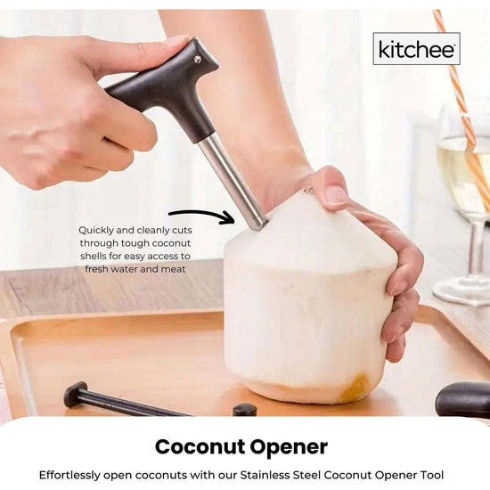 1x Kitchee Coconut Opener - Stainless Steel Hole Punch Kitchen Tool - Magdasmall