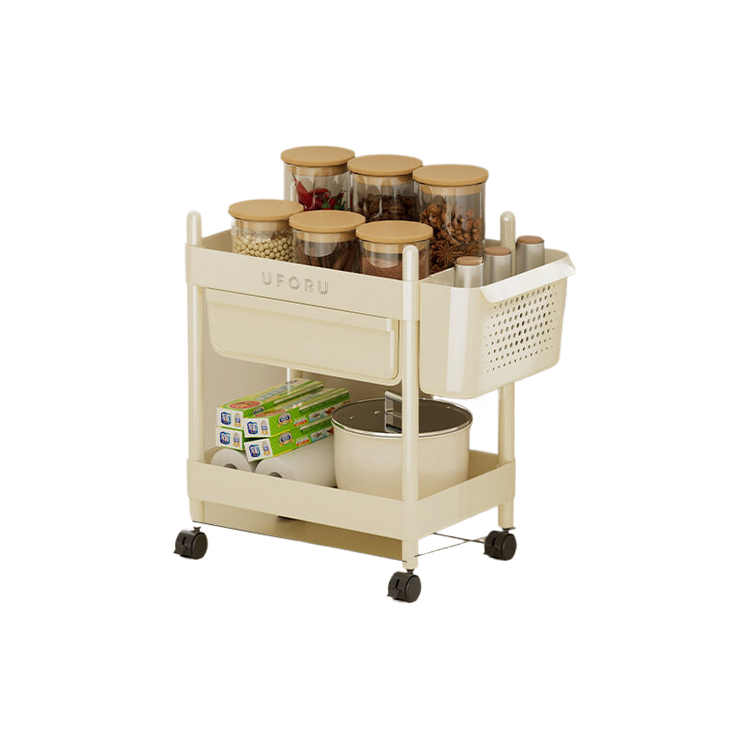 2-layer multifunctional storage rack (with hanging basket) - Magdasmall