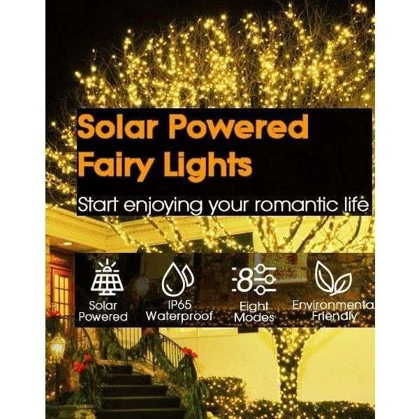 200 Waterproof LED Solar Fairy Light Outdoor with 8 Lighting Modes for Home,Garden and Decoration - Magdasmall