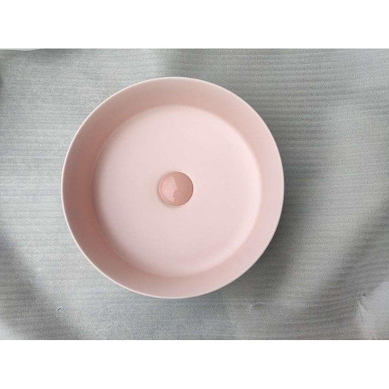 2020 Matte Pink Round 360 mm Dia top counter basin porcelain sink - Magdasmall
