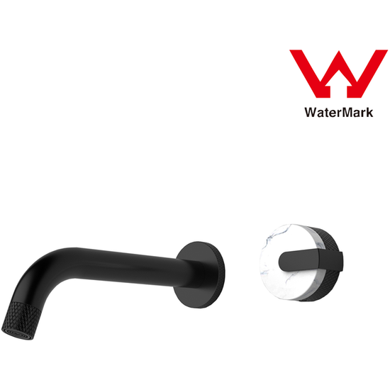 2021 New Marble Stone handle matte black wall taps 1/4 turn matte black pattern - Magdasmall