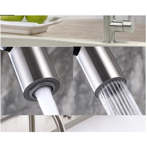 2023 Brushed Nickel Pull out Kitchen tap solid stainless steel made - Magdasmall