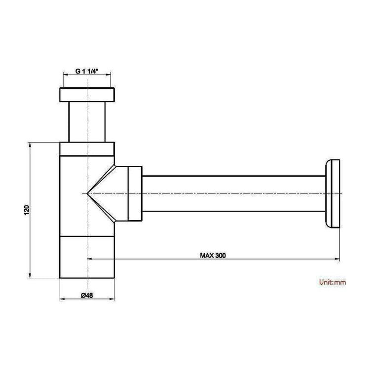 2023 Brushed Nickel p trap ROUND BOTTLE TRAP 32/40 mm WASTE for wall hung basin vanit - Magdasmall