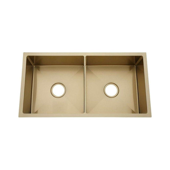 2023 Burnished Brass Gold stainless steel 304 double bowl kitchen sink - Magdasmall